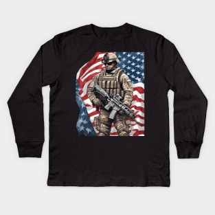 us marine corps Kids Long Sleeve T-Shirt